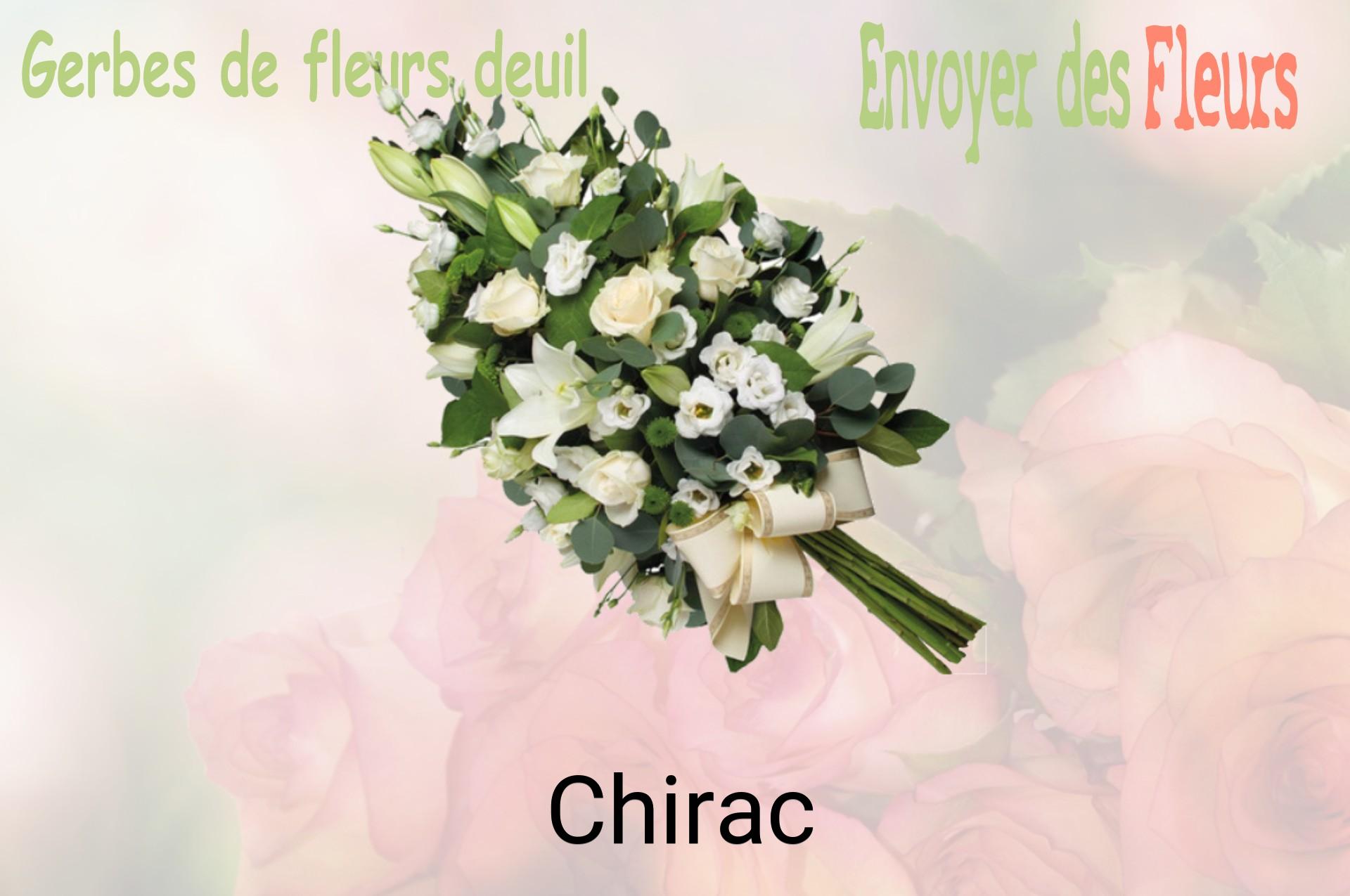 Gerbe de fleurs de deuil livrée à Chirac